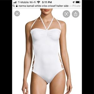 Norma Kamali white swimsuit size xs